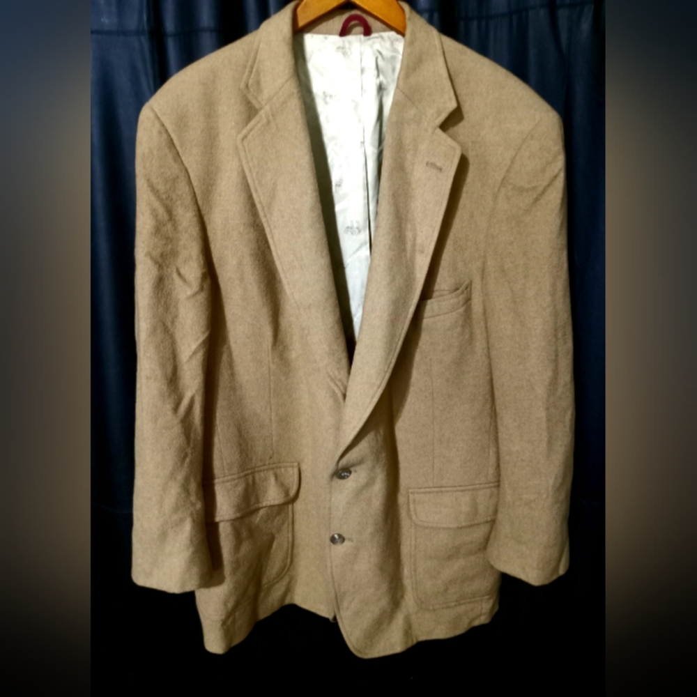 🐫100% Camel Hair jacket Sz 46 Reg